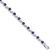 Rhodium Over 14k White Gold Sapphire Bracelet