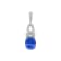 14K White Gold Oval Tanzanite and Diamond Pendant 1.91ctw