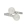 White Cultured Freshwater Pearl Ring Rhodium Over Silver