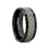 MYSTIQUE Beveled White Carbon Fiber Inlaid Ceramic Ring 8mm