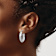 14k Yellow Gold Polished and Twisted 1" Oval Hoop Earrings