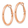 14k Rose Gold Polished 1 1/4" Round Hoop Earrings