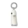 Rhodium Over Sterling Silver White Enamel Ghost Charm