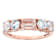 Morganite And Aquamarine Band Ring In 18K Rose Gold Over Sterling Silver 1.16ctw