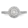 Rhodium Over 14K White Gold Lab Grown Diamond Cluster Engagement Ring 0.478ctw