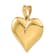 14k Yellow Gold 3D Polished Puffed Heart Pendant