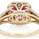 Grape Garnet And Diamond Ring In 14K Gold