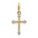 14k Yellow Gold Children's Cubic Zirconia Cross Pendant