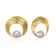 Freshwater Pearl Stud Earrings In 14K Gold Over Sterling Silver