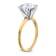 14K Yellow Gold With White Gold Accents 3 ct. D E F Pure Light Round
Moissanite Solitaire Ring