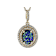 Australian Opal Triplet And White Zircon Pendant Necklace In Solid 10K
Yellow Gold 0.36ctw