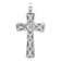 Rhodium Over 14K White Gold Diamond Cross Pendant