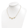 14K Yellow Gold Polished Filigree 3-Butterfly Bar Necklace