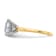 14K Yellow Gold With White Gold Accents 2 ct. D E F Pure Light Princess
Moissanite Solitaire Ring