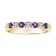 14K Yellow Gold Amethyst and Diamond Wedding Band 0.60ctw