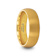 MILLER Gold Plated Tungsten Domed Ring with Brushed Finish 6mm