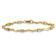 10k Yellow Gold and Rhodium Over 10k Yellow Gold Fancy Diamond, Peridot Bracelet