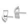 Rhodium Over 14k White Gold Polished and Satin Fancy Stud Earrings