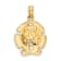 10K Yellow Gold Polished and Textured Sand Dollar Charm