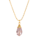 Faceted Teardrop Bead Necklace 16"