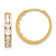 14k Yellow Gold 11/16" Polished Cubic Zirconia Huggie Hoop Earrings