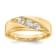 14K Yellow Gold Lab Grown Diamond SI1/SI2, G H I, Men's 3-stone Band