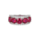 Lab Created Ruby And White Cubic Zirconia Platinum Over Sterling Silver
Ring 5.20ctw