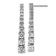 Rhodium Over Sterling Silver Polished Graduated Cubic Zirconia Post
Dangle Earrings