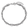 Rhodium Over Sterling Silver Fancy Cubic Zirconia with 1-inch Extension Bracelet
