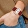 Ladies Charles Hubert Stainless Brown Leather 40x23mm Watch