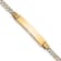 14k Yellow Gold and Rhodium Over 14k Yellow Gold Pavé Curb Link ID Bracelet