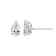 Pear Shape Moissanite Platineve Stud Earrings 1.90ctw DEW