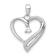 Rhodium Over 14k White Gold Diamond Heart Pendant