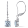Aquamarine and Diamond 10K White Gold Earrings 1.72ctw