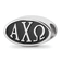 Sterling Silver LogoArt 15.25mm Alpha Chi Omega Oval Letters Bead