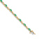 10k Yellow Gold and 10k White Gold Diamond and Emerald Bracelet