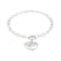 CZ Heart Charm Bracelet In Rhodium Over Brass 0.31ctw