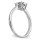 Rhodium Over 14K White Gold Lab Grown Diamond Cluster Engagement Ring 0.33ctw