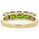 Chrome Diopside Square Octagonal Band Ring In 18K Gold Over Sterling
Silver 1.55ctw