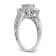 Rhodium Over 14K White Gold Diamond Cluster Engagement Ring 0.67ctw