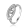 White Topaz with Moissanite Accents Rhodium Over Sterling Silver Evil
Eye Halo Ring