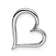 Rhodium Over 14k White Gold Diamond Heart Chain Slide Pendant