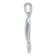 Rhodium Over Sterling Silver Lab Created Blue Opal Stingray Pendant