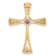 14k Yellow Gold Amethyst and Diamond Cross chain slide