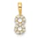 14K Yellow Gold Diamond Number 8 Pendant