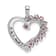 Rhodium Over 14k White Gold Ruby and Diamond Heart Pendant