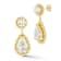 Rachel Zoe CZ Bold Dangle Earrings in 14K Gold Over Sterling Silver