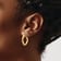 14k Yellow Gold 1 1/16" Flat Edge Square Hoop Earrings