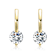 Moissanite Drop Hoop Earrings In 14K Gold Over Sterling Silver 1.10ctw
Diamond Equivalent Weight