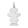 Rhodium Over 14K White Gold Satin Girl Hugs Charm